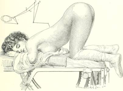 Knee-chest position woman image